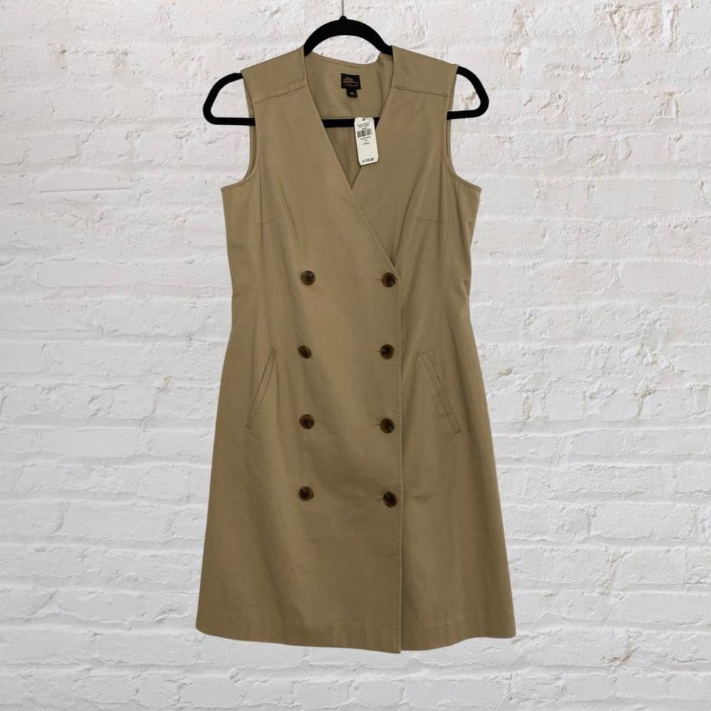 LL Bean tan shirt dress